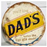 Metal Dads Root Beer Sign 28"