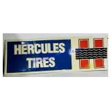 Hercules Tires Metal Sign 36x12"