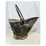 Vintage Metal Coal Scuttle Bucket