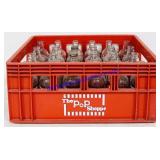 24 Vintage The Pop Shoppe Soda Bottles w/ Case