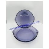 Pair of Amethyst Glass Pie Plates