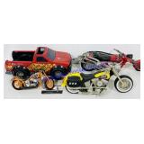 4 Plastic Toy Vehicles