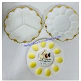 Relish and Deviled Egg Serving Plates