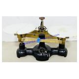 Antique Scale (No Markings, Cracked Glass Plate)