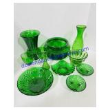 Miscellaneous Green Glass