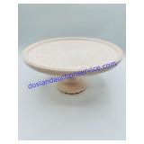 Pink Milk Glass Cake Stand