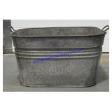 Square Galvanized Wash Tub Has Hole In Bottom