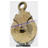 Metal Bracket & Wood Wheel Pulley