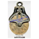 Metal Bracket & Wood Wheel Pulley