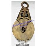 Metal Bracket & Wood Wheel Pulley