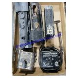 Vintage Model Train Transformers and Metal Rail