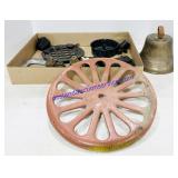Cast Iron Bell and Metal Items