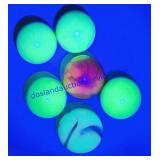 6 Florescent Marbles