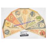 9 Felt Football Team Penants