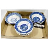 Blue Royal China Bowls (some chips)