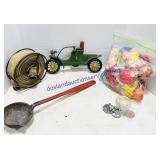 Cast Iron Items, Fire Engine Toy Hose,