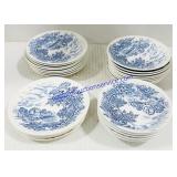 Blue Enoch Wedgwood Plates and Bowls