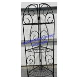 Wrought Iron Corner Plant Stand 42"x16"x11"