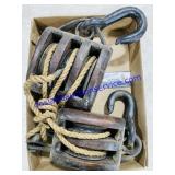 Antique Triple Sheave Pulleys