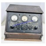 Vintage Electrical Tube Tester with Hinged Lid/