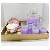 Blendp Pitcher and Tumblers, decorative tea cup