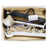 2 Metal Hooks, 2 Screws, Wrench Tool