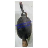 Vintage Wooden Block & Tackle Pulley
