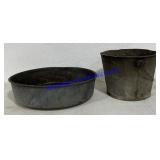 Metal Oil Pan, And Pail