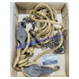Antique Rope & Pulley System
