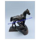 Vintage Brass Horse Double Pipe Holder