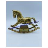 Brass Rocking Horse Music Box "Play Ground In My