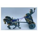 Vintage Brass Roman Gladiator Sculpture