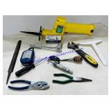 Lot of Pliers, Pruning Saw, File, Etc