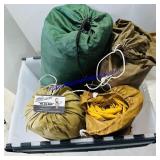 Lot of 4 Nylon Tents (Unknown Condition)