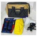 Craftsman Tool Bag, Speed Foil Kite, Rain Coat, &