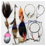 3 Fishing Lures & 5 Line Wire Ends