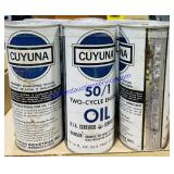 12 Cuyuna 50/1 Two-Cycle Engine Oil Cans