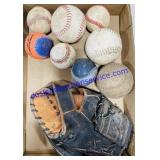 Baseballs and Glove