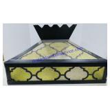 Metal & Glass Hanging Light Fixture