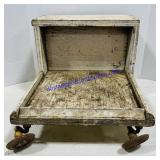 Small Antique Wooden Moving Cart