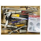 Lot of Wrenches, Pry Bars, Hammer, Etc