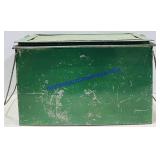 Antique Green Metal Cooler