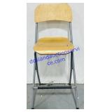 Wood & Metal Folding Chair 41" Tall