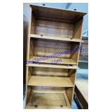 Glass Door Wood & Vinyl Bookshelf 29x12x60"