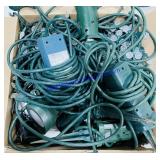 Lot of Outdoor Extension Cords, Plugs, & Lights