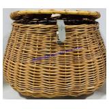 Leather Latch Wicker Basket