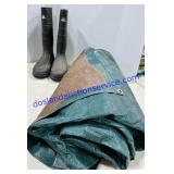 Heavy Duty Tarp & Size 12 Rubber Boots