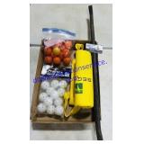 Plastic Golf Balls, Tire Iron, & John Deere Bag