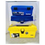 3 Plastic Tackle/Tool Boxes