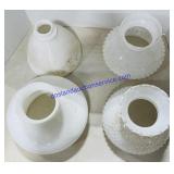 4 Milk Glass Lamp Shades